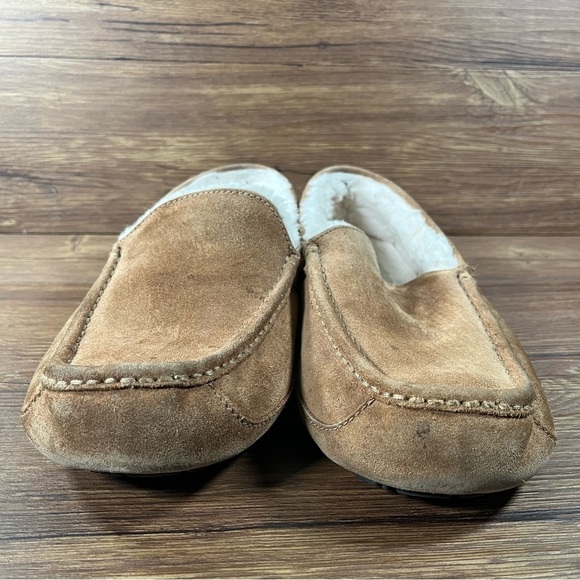 UGG Ascot Brown Suede Slippers Loafers Slip-Ons Men’s Size 11 EEE Shoes - Picture 7 of 10